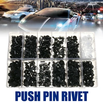 

350pcs Auto Push Pin Rivet Clip Mouldings Trim Panel Puller Tool 12 Sizes with Box Clasp Forceps Car Fastener Clips Set