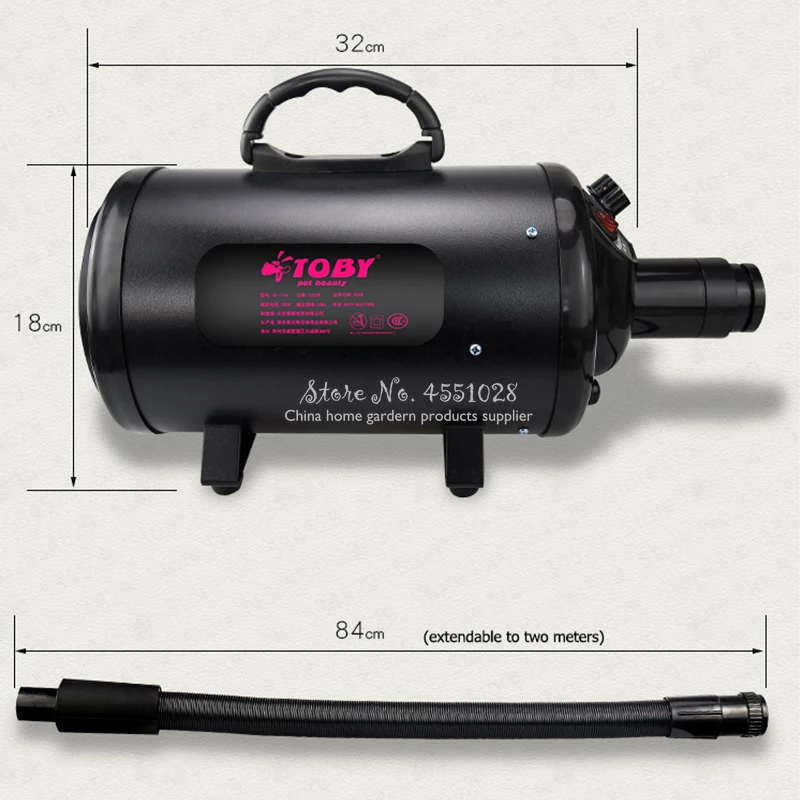 Профессиональный фен для домашних питомцев 3 скоростей Груминг Собак и котов Сушилка Воздуходувка для домашних животных сушилка для одежды 110 В/220 В/2200 Вт горячий/холодный воздух черный