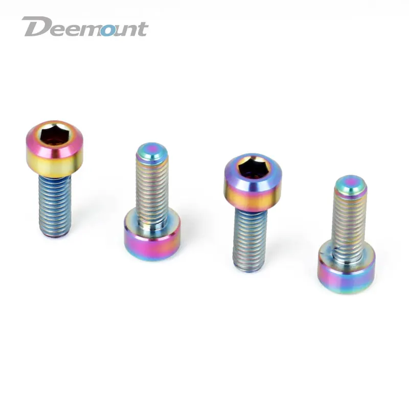 Deemount 2 قطعة/الوحدة التيتانيوم TC4 البراغي M5x14mm عرافة برئاسة ل دراجة Derailleur شيفتر الدراجة الجبلية MTB Ti أجزاء مسامير