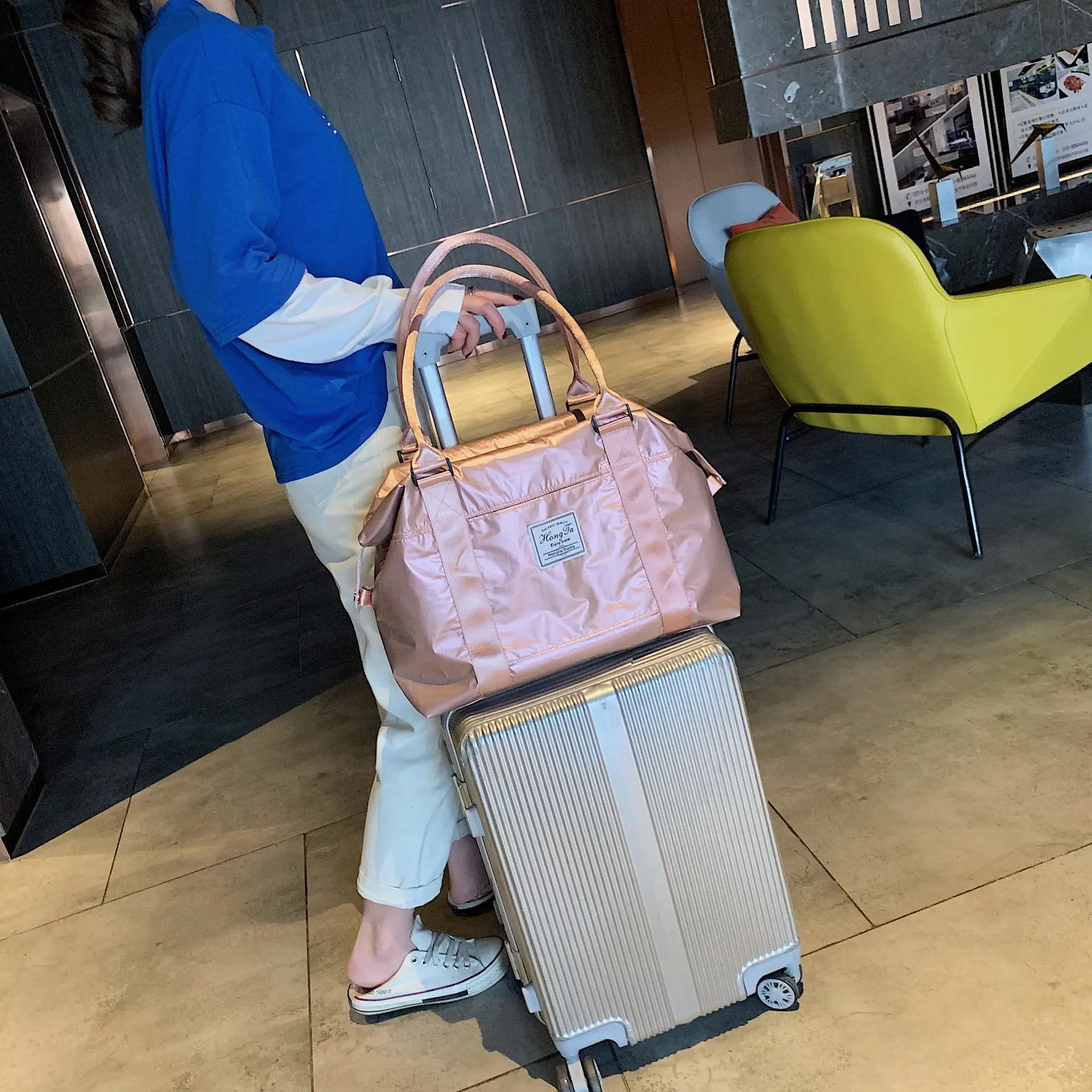 2019 Женская дорожная сумка большой емкости для мужчин ручной багаж дорожные сумки нейлоновые выходные сумки универсальные женские
