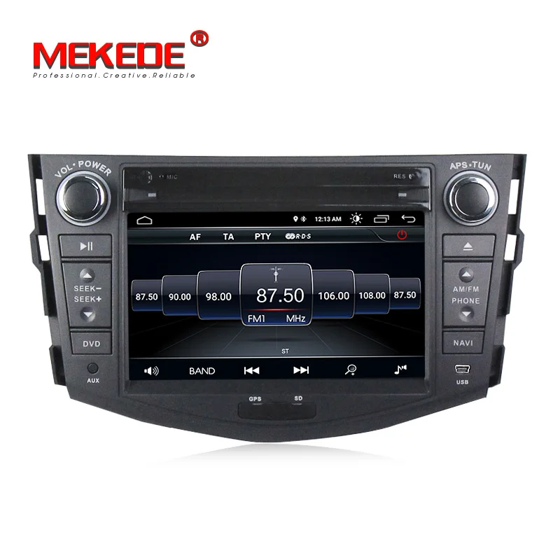 Best MEKEDE Android8.1 Quad core 2DIN Car radio cassette for Toyota RAV4 RAV 4 2007-2011 support dvd player gps navigator BT wifi 3G 4
