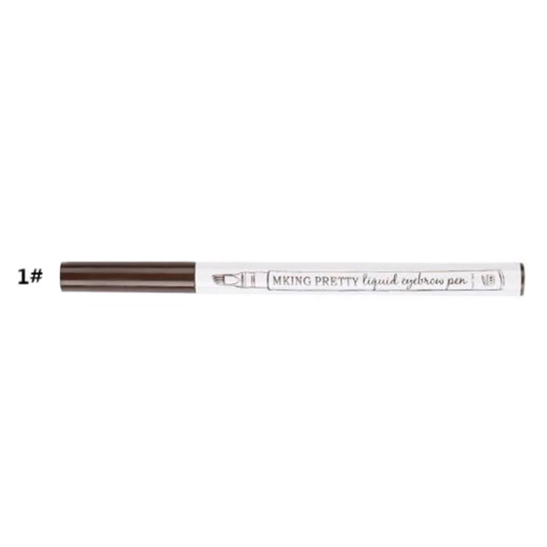 4 Colors Microblading Eyebrow Tattoo Pen 4 Head Fine Sketch Liquid Eyebrow Pencil Waterproof Tattoo Eye Brow Pen