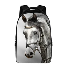 Trendy 3D Animal Horse Printing School Backpack Cool Men Women Travel Backpacks Teenager Boys Girls Laptop Backpack Mochila