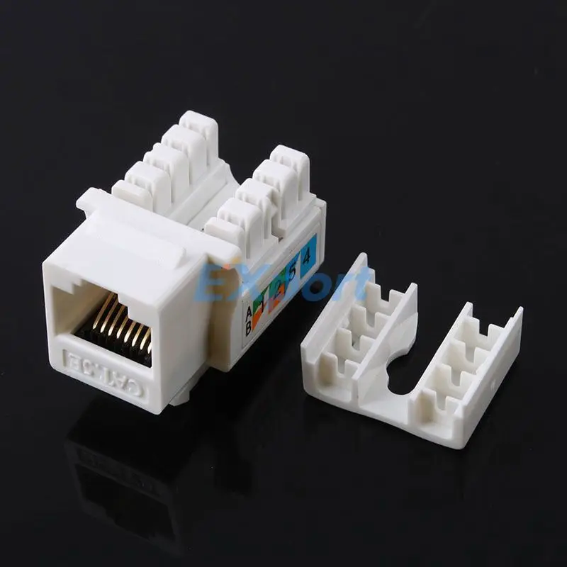 5 шт. Cat5E 110 удар вниз Keystone Jack RJ45 CAT5 сети#53046