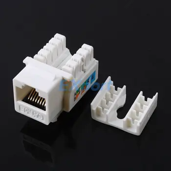 

5pcs Cat5E 110 Punch Down Keystone Jack RJ45 CAT5 Network#53046