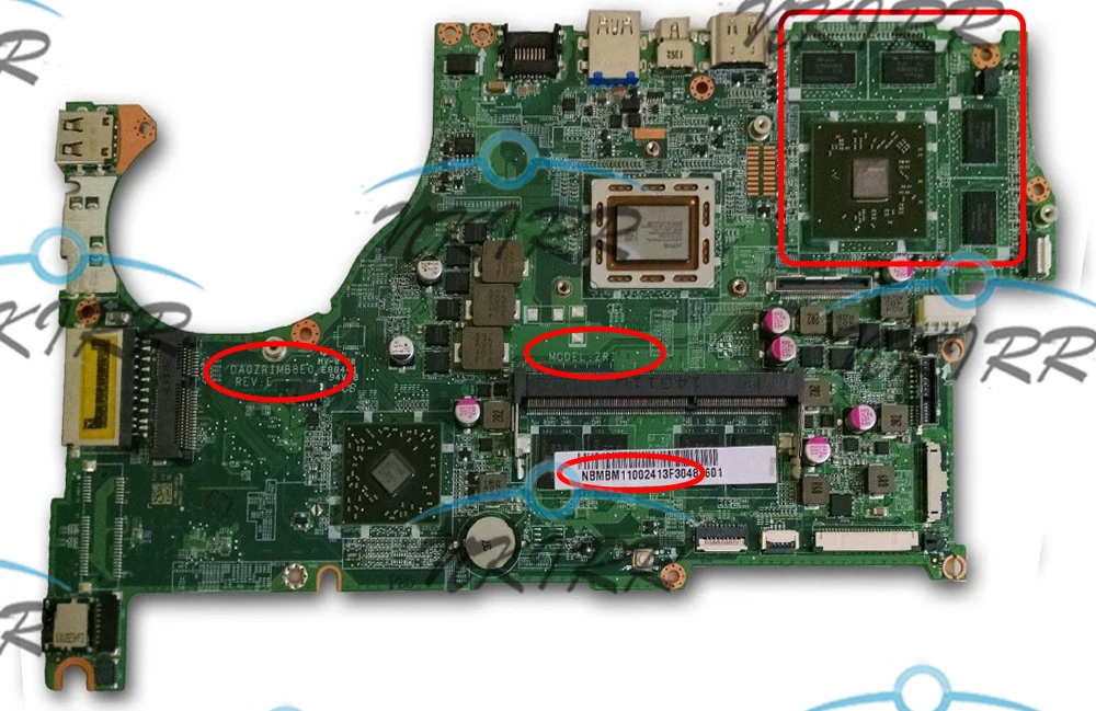 Acer Aspire V5-552//552P Laptop Motherboard w// AMD A8 CPU DA0ZRIMB8E0 Rev:E