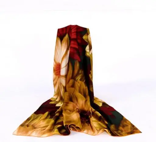 Шелк цветок шарф мягкая Пашмина для женщин высокое качество