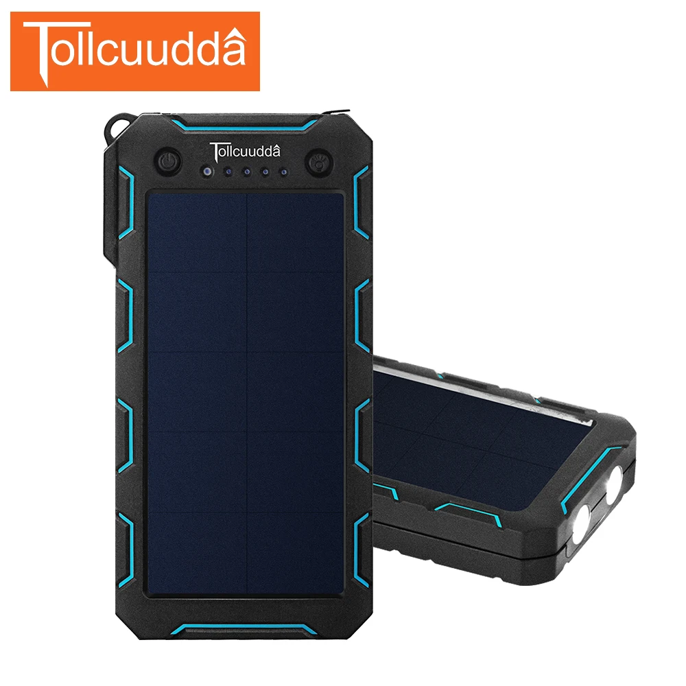 imágenes para Tollcuudda 13000 mAh PowerBank Cargador Portátil Solar Power Bank Batería Externa Impermeable Poverbank Para Xiaomi Iphone 6 s imágenes para Tollcuudda 13000 mAh PowerBank Cargador Portátil Solar Power Bank Batería Externa Impermeable Poverbank Para Xiaomi Iphone 6 s