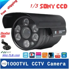 1000TVL Waterproof Outdoor CCTV Security Camera IR Night Vision 3.6-12mm Lens Optional With Bracket As Gift
