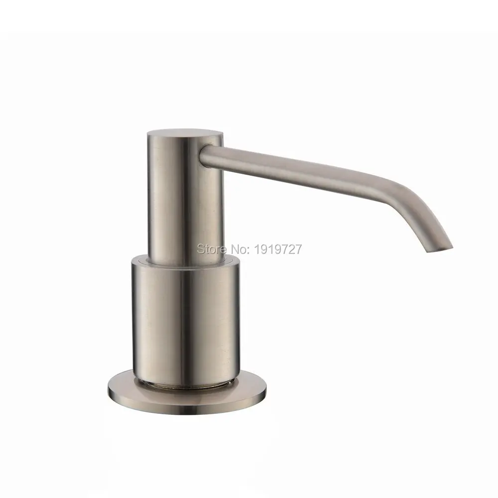 Soap Dispenser Soap Pump New Brushed Nickel Metal Stainless Steel Kitchen Sink Bottle Liquid Soap Dispenser Built In Hand Soap Dispenser Pump