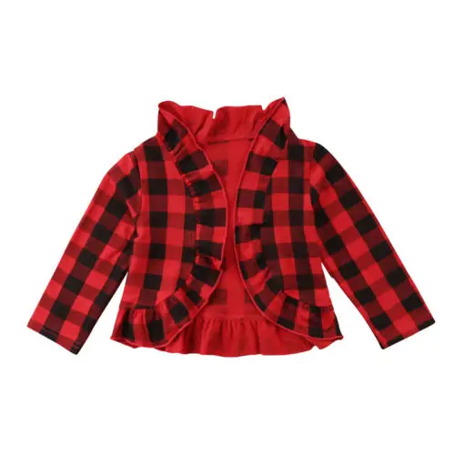 

Newborn Toddler Baby Girls Kids Long Sleeve Coat Jacket Ruffle Tops Clothes