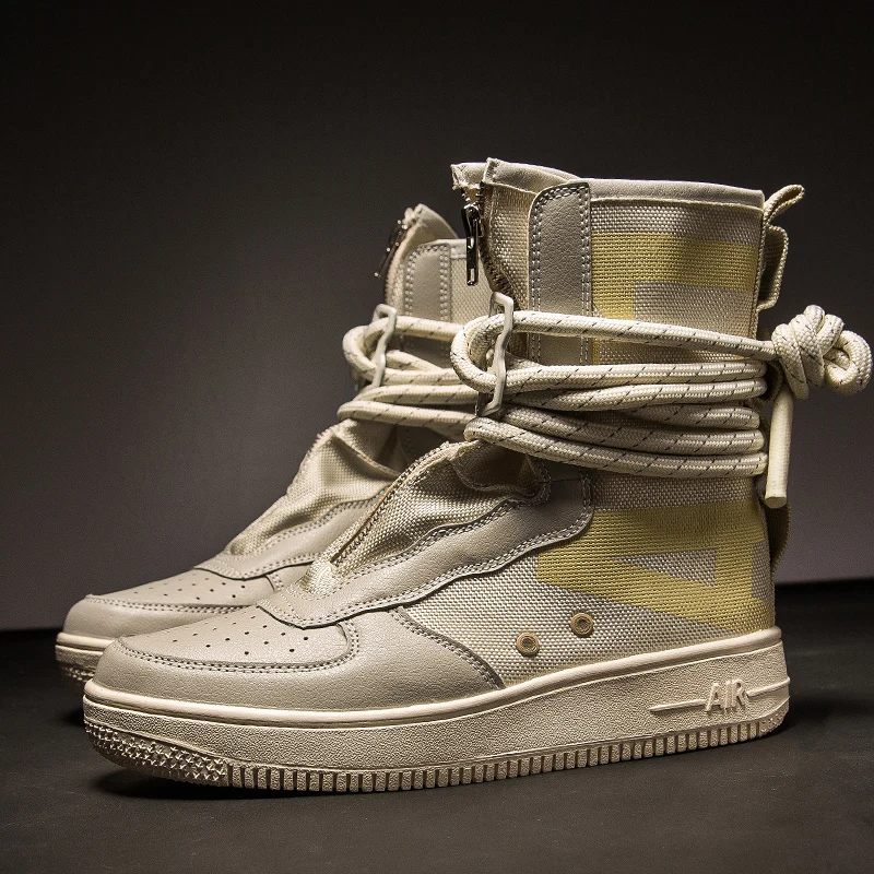 

Men Fashion Casual Shoes Sneakers Spring High Top Trend Man Shoes Brand Comfortable Breathable Waterproof Walking Shoes