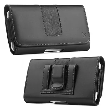 Phone Cover Belt Clip Holster Leather flip Pouch Case for iphone Samsung Huawei Xiaomi 6.3/5.5 Inch Universal Mobile Phone Bag 1