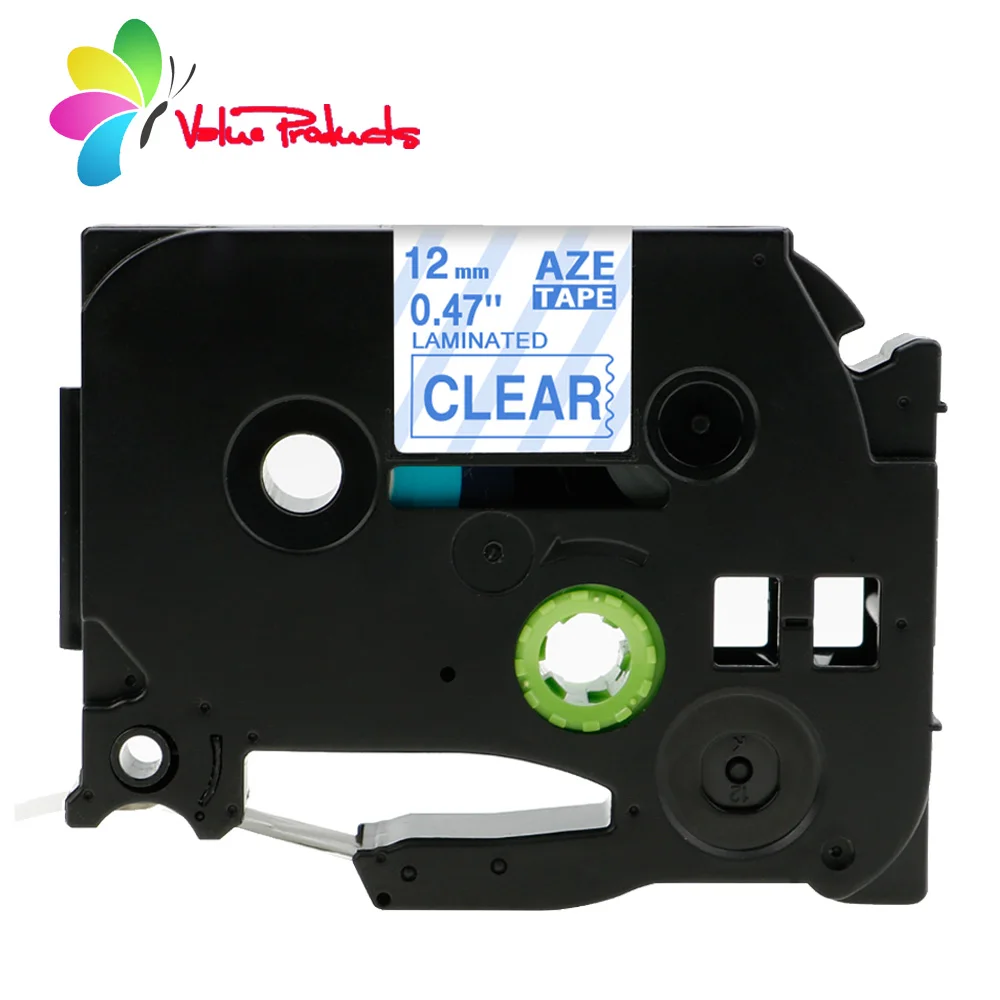 

For TZe-133 TZe 133 Label Tape 12mm Blue on Clear for Brother p-touch PTH110 / PT-D200 / PTD600 / Pt-d400 Label Marker,1-Pack