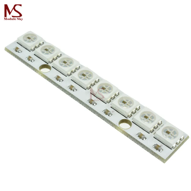 

WS2812 WS 2811 5050 RGB LED Lamp Panel Module 5V 8-Bit Rainbow LED Precise