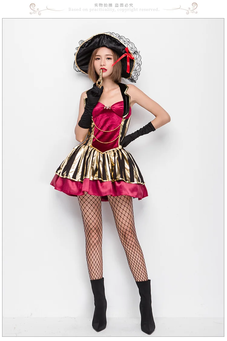 

FREE SHIPPING ZT8163-2 deluxe pirate costume batgirl costume