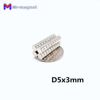 

5x3 mm Strong Rare Earth Magnet 1000pcs 5*3 Small Round magnete Powerful Neodymium Magnets D5x3 dia 5mm Fridge imans