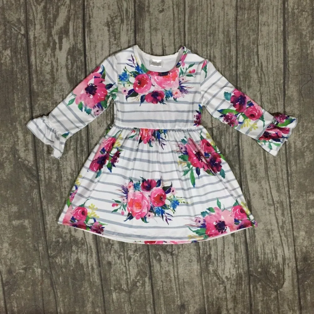baby girls fall dress clothing children floral dress kids children Fall