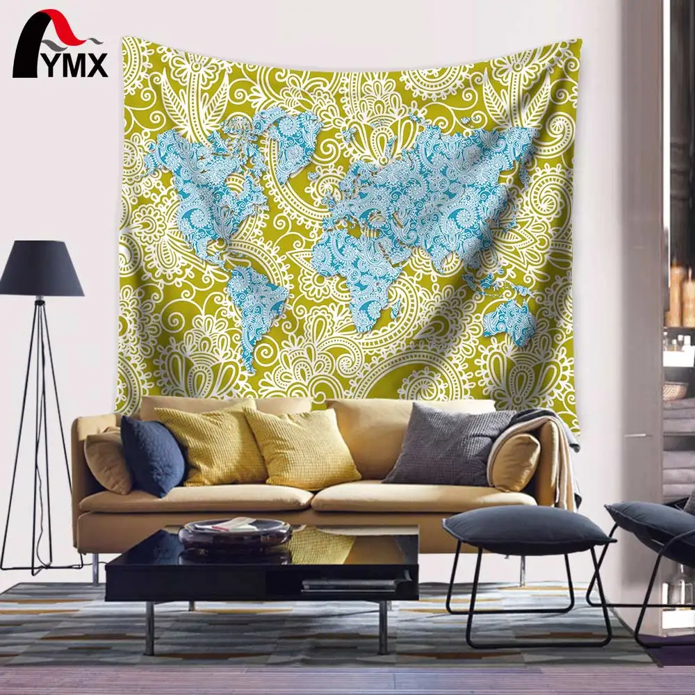 Оптовая продажа Винтаж Ретро мир 150*130/200 см Wall Art висит ковер лист Пылезащитный