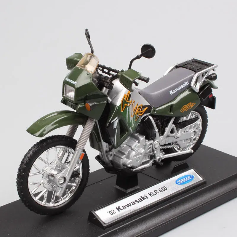 Welly 1:18 2002 Kawasaki KLR 650 модель мотоцикла, велосипеда, новая игрушка в коробке