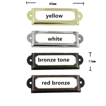 

Furniture Metal Handle Drawer Cabinet Knob and Handle Kitchen Cupboard Label Cards Tag Cards,60*17mm,40Pcs