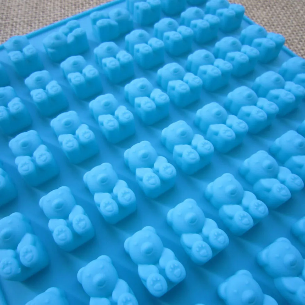 53 полости силикон FDA липкие конфеты формы Gummie шоколадные пресс-форм с флакон-капельница подарком для ваших непосед и Q0