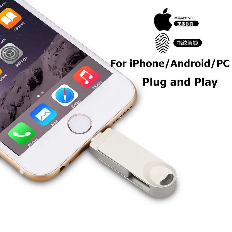 Флешка 128 ГБ 3 в 1 iPhone USB флэш накопитель OTG 0 Кле Usb 256 для iPhone/Android/планшетных ПК|USB