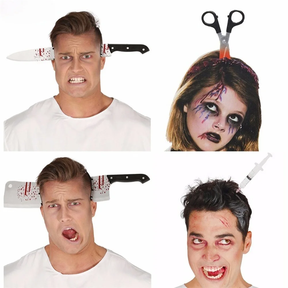 

Halloween Decor Horror Knife Bloody Machete Cosplay Prop Party Supplies Simulation Bloody Weapon Halloween 2018 New Headband