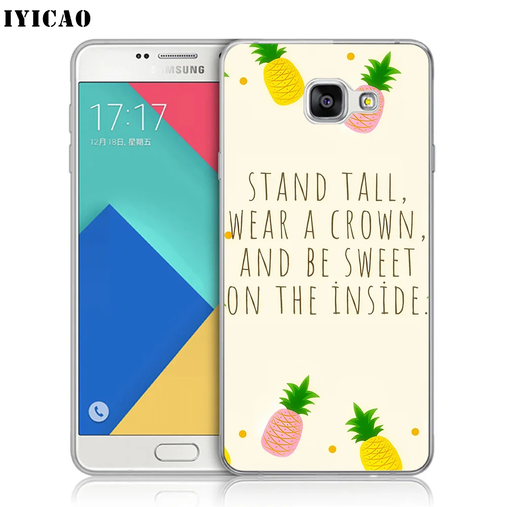 IYICAO роскошный лист ананаса цветок Мягкий силиконовый чехол для телефона Samsung A10 A30