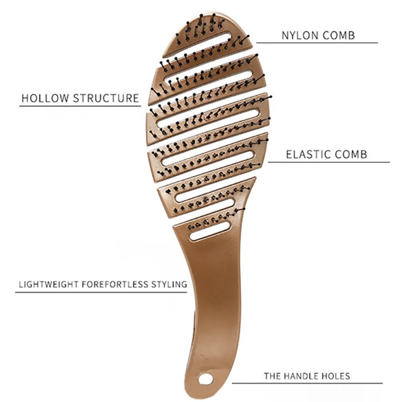 Изогнутое вентиляционное отверстие, расчески, антистатические, для массажа здоровья, пластиковые расчески, щетка для волос, фен, расчески, инструменты для ухода за волосами