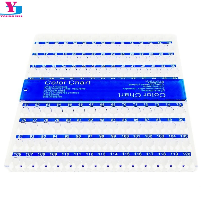 

New 120 Tips Nail Art Display Colorfull Manicure Practice Wheel Makeup Art False Nail Display Polish UV Gel Nail Art Tips Tool