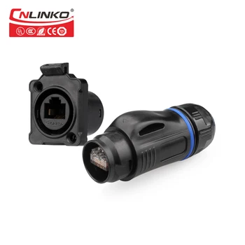 

New BD Series Plastic RJ45 Ethernet Data Port Connector Quick Locking M24 Electrical RJ45 Cable Waterproof Connector 8 Pin