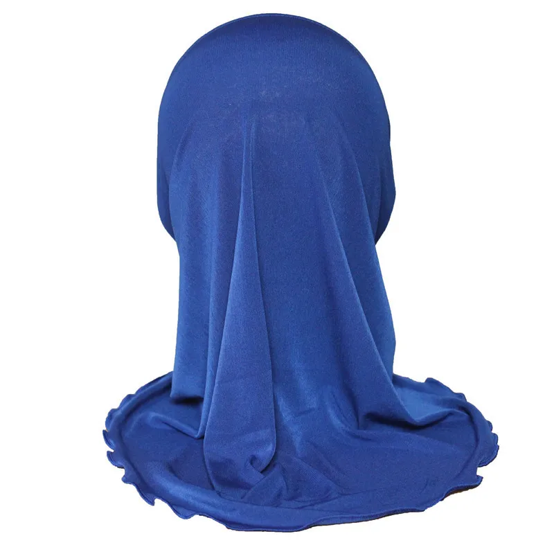 Мусульманский хиджаб для детей, исламский шарф, шали, без украшений, мягкий и эластичный материал для девочек 2-7 лет