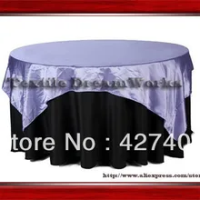 Горячая 54X5" квадратная фиолетовая атласная Накладка для скатерть/для свадьбы