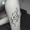 Rocooart Flower Snake Fake Tattoo Cute Rabbit Tatuajes Tatuagem Dancing King Taty Body Art Waterproof Temporary Tattoo Stickers ► Photo 3/6