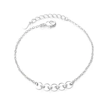 Браслет из стерлингового серебра 925 пробы с круглыми бусинами для женщин браслет и браслет бижутерия подарок на день рождения SL350