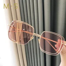 Новинка, большие солнцезащитные очки для женщин, квадратные солнцезащитные очки для женщин, зеркальные очки, модные женские дизайнерские солнцезащитные очки sol UV400