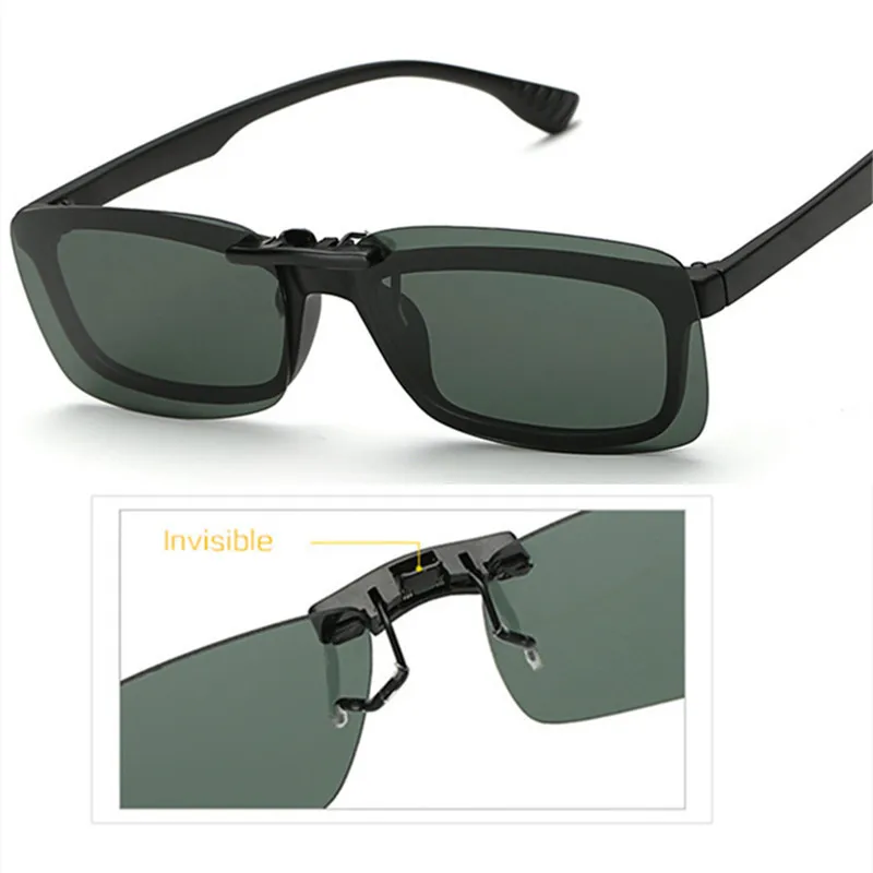 UVLAIK солнцезащитные очки без оправы с клипсами, поляризованные солнцезащитные очки с клипсами, мужские и женские брендовые дизайнерские очки для близорукости