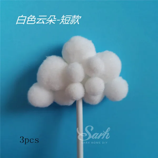 Lovely Blue Pink White Hairball Cloud Gradient Unicorn Cake Decorations Birthday Party Decorations for Baking Cute Gifts - Цвет: Прозрачный