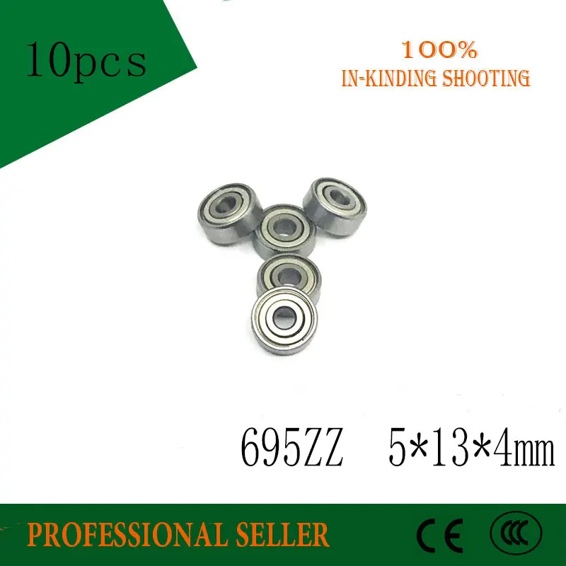 10 шт. 695ZZ 5*13*4 мм ABEC 3 P6 Миниатюрный подшипник 695 2Z Z 5x13x4 мм|bearing bearing|bearings miniaturebearing 695zz |