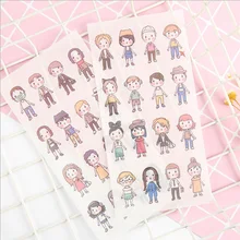 6 pcs/pack Kawaii Small partner student Stickers Set Decorative Stationery Stickers Scrapbooking DIY Diary Album Stick Label 6 pcs pack happy unicorn stickers decorative stationery craft stickers scrapbooking diy stick label