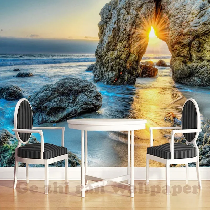 

Gezhiran Custom Photo Wall Paper Natural Landscape Oil Paintin Wallpaper For Living Room Bedroom TV sofa background home decor