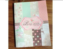 2015 DIY Декоративная подарочная оберточная Бумага Книга 32 листов/комплект, розовый полька dot pattern Скрапбукинг Бумага pack Set, оригами, бумага корабля