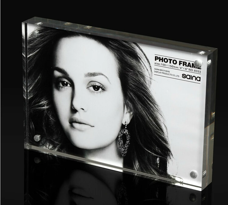 Free Shipping 6inch Clear Acrylic Photo Frame 4R Acrylic