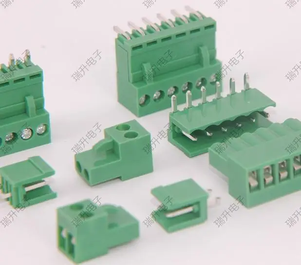 

Free shipping Plug type PCB terminals HT396K HT396K-3.96 2Pin / 3Pin / 4Pin / 5pin / 6pin green straight needle 10sets/lot