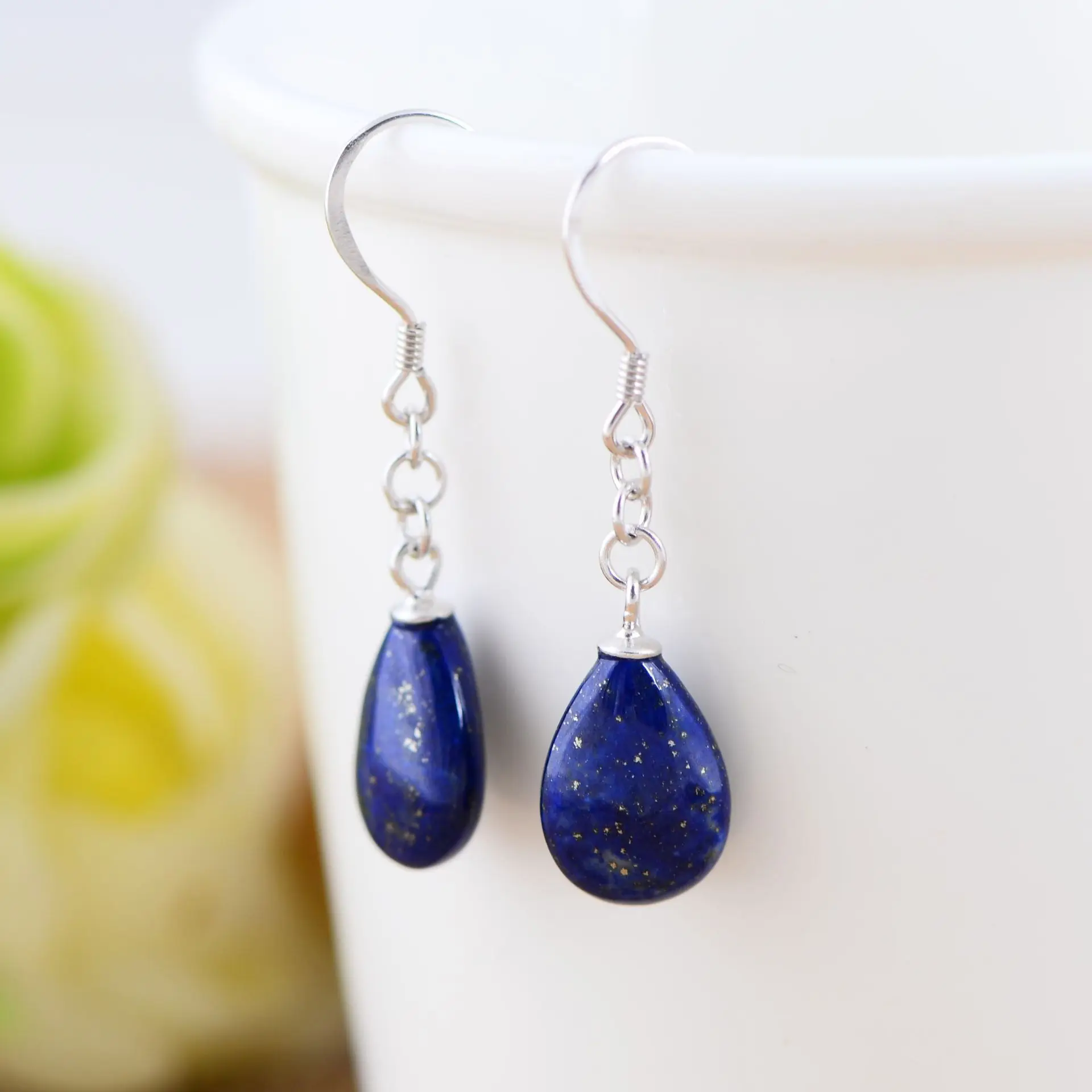 

Black silver jewelry wholesale 925 Sterling Silver Jewelry Vintage Silver Natural lapis lazuli female money 046407