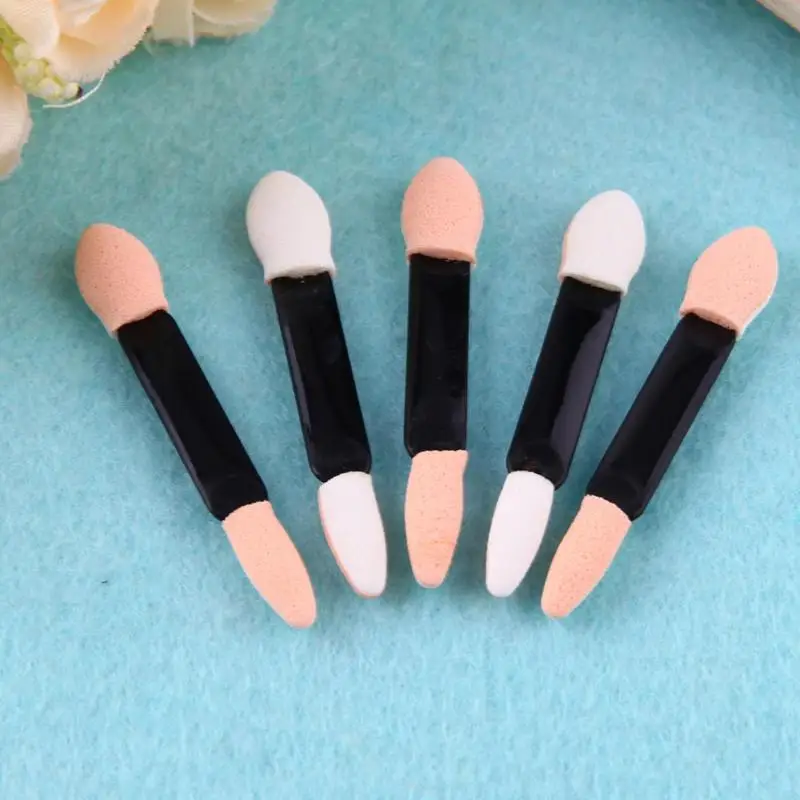 100 шт. одноразовые двусторонние губчатые кисти для теней|eye shadow applicator|brush makeupapplicator