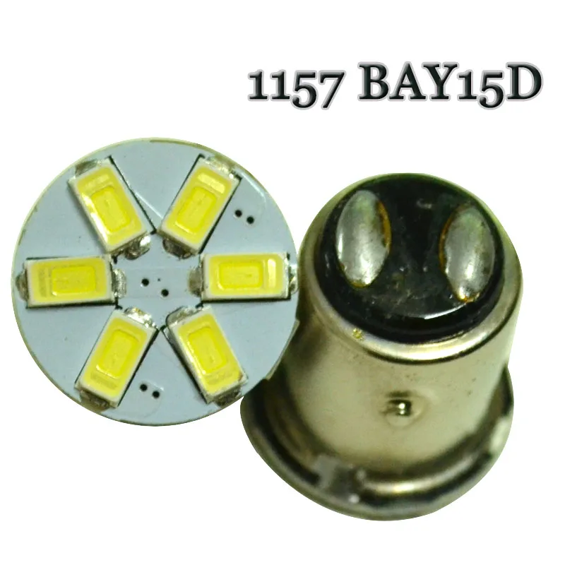 100 шт. Автомобильные светодиодные лампы 1156 BA15S 1157 BAY15D P21/5W 6 SMD 5630 5730|bulb 12v|bulb led 12vbulb |