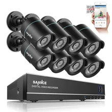 SANNCE 8CH 1080N 720P HD CCTV System Video Recorder 8PCS 720P CCTV Security Camera Waterproof Night Vision Surveillance Kits
