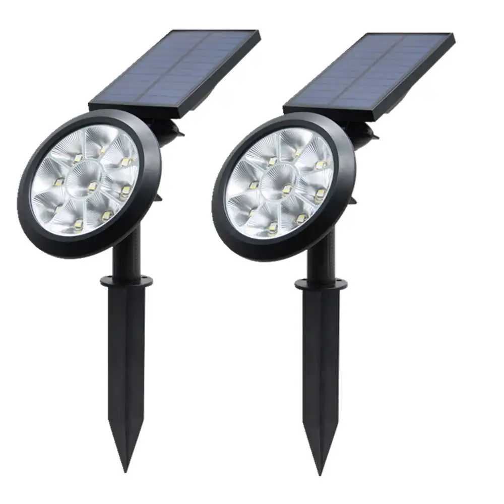 

Hoozgee Upgraded Solar Lights 2-in-1 Waterproof Outdoor 9 LEDs Landscape Lighting Spotlight Yard Garden Warm White/White Light